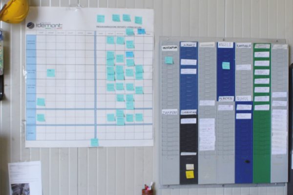 Una immagine delle tabelle di
lavorazione. L’azienda è in fase di
organizzazione della piattaforma
gestionale in ottica Industria 4.0.